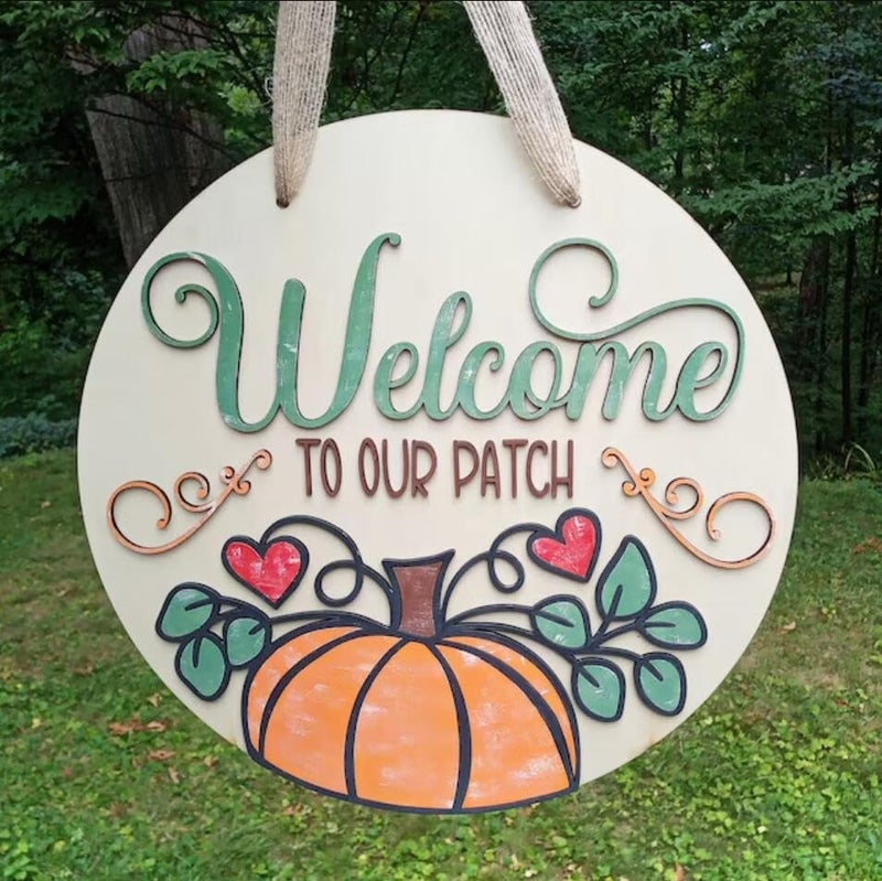 zosylley Fall Stencils for Painting on Wood 12    Happy Thanksgiving Stencil Hello Pumpkin Autumn Stencils for Painting on Porch Wall Fabric Wreath - Image 5